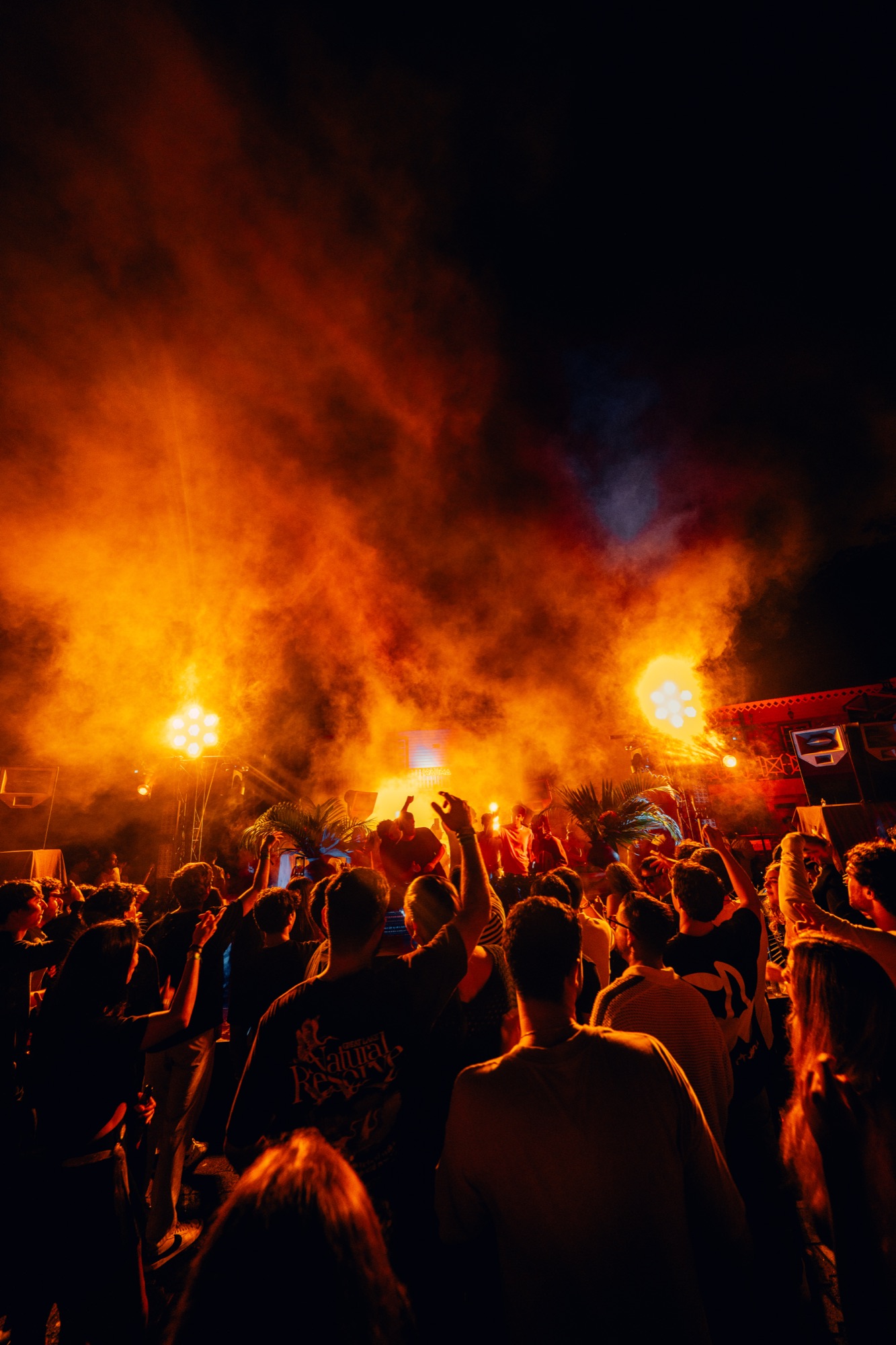 WARMA crowd beneath stage lights